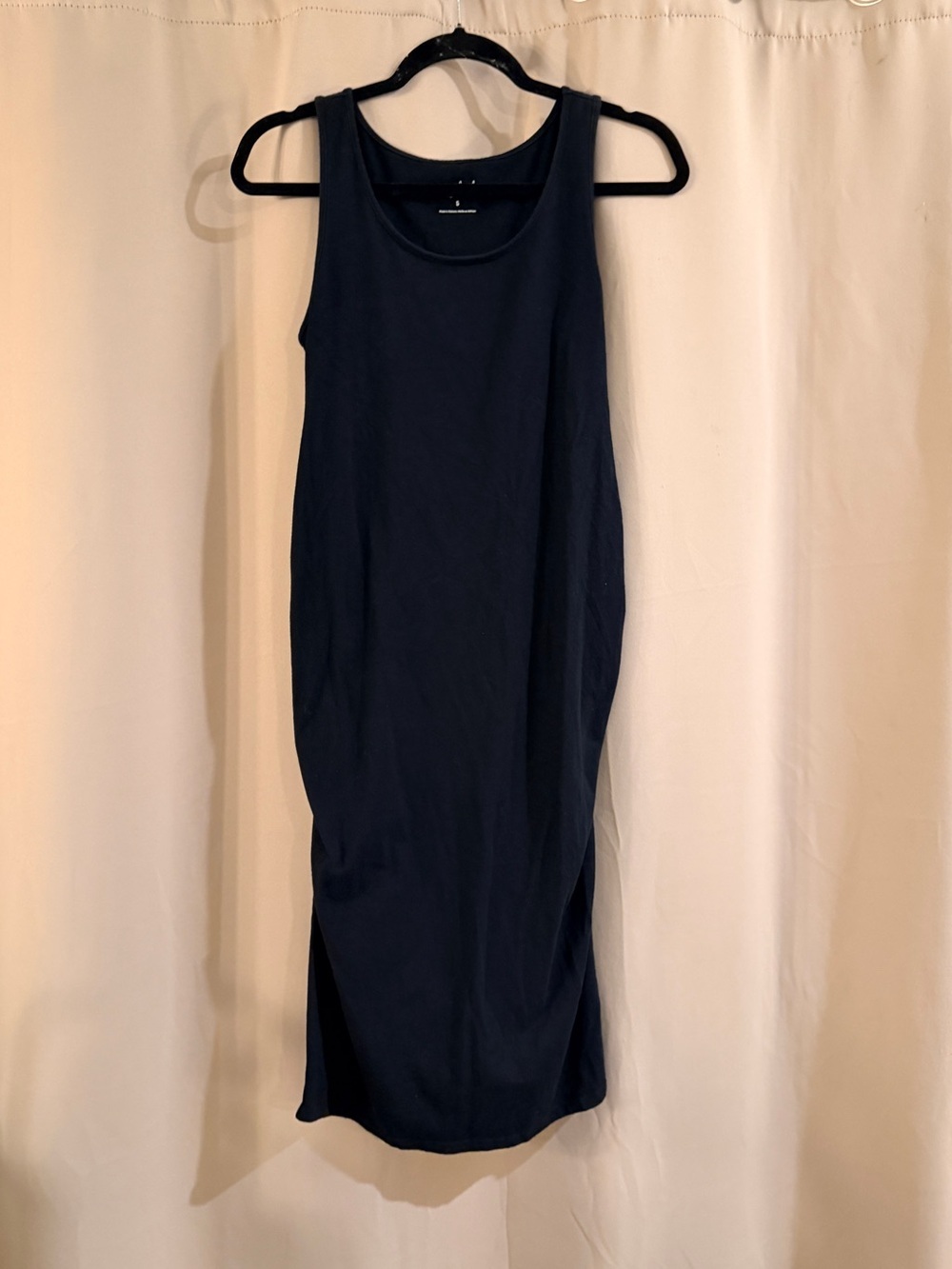 Isabel Maternity Sleeveless Black  Bodycon Midi Dress